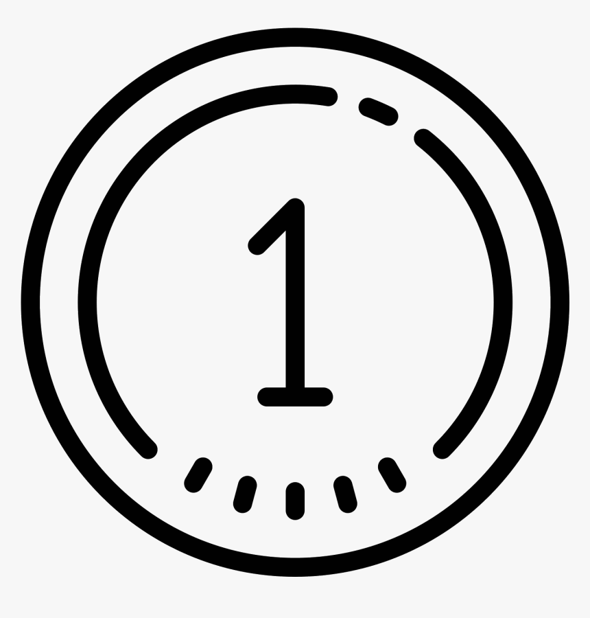 It S An Icon Of A Number One Enclosed In A Circle - Black And White Number 3, HD Png Download