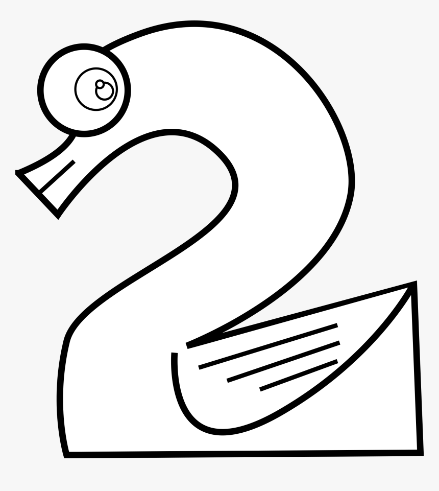 Animal Number Two Line Art Clip Arts - Clip Art, HD Png Download