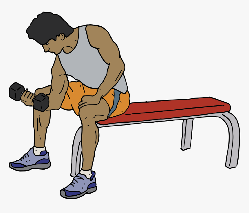 Dumbell Lifter Clip Arts - Exercise At The Gym Clipart, HD Png Download