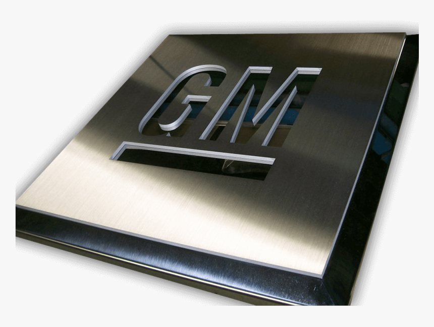 Brush And Polished Stainless Steel Gm Logo - Graphics, HD Png Download