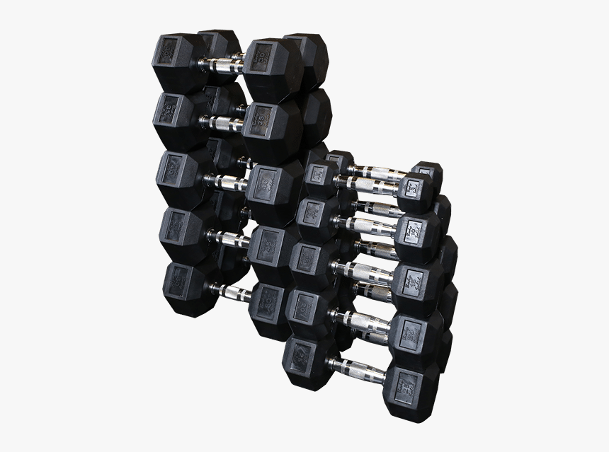 Rubber Coated Dumbbell Pair Body-solid Sdr85 85 Lb - Body-solid, HD Png Download