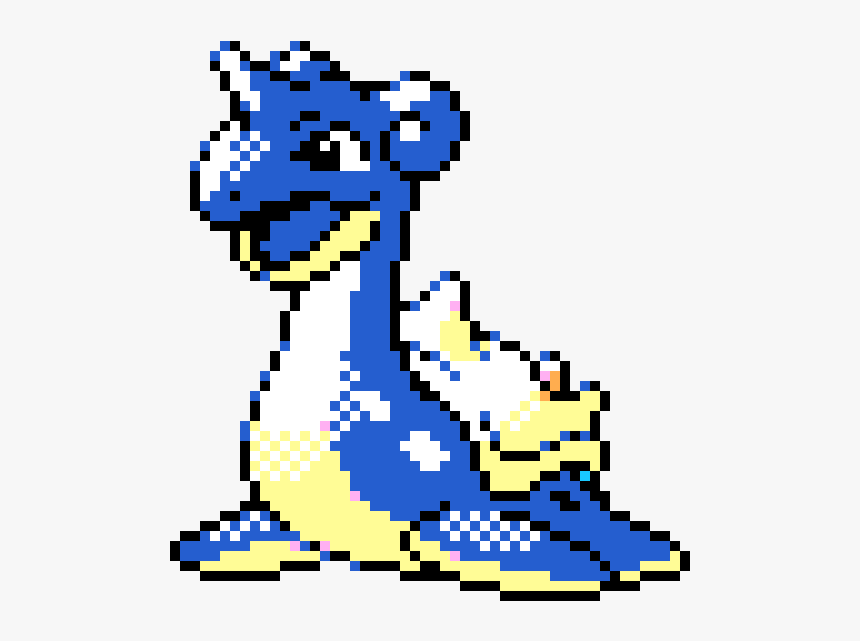 Lapras Pokemon Pixel Art, HD Png Download