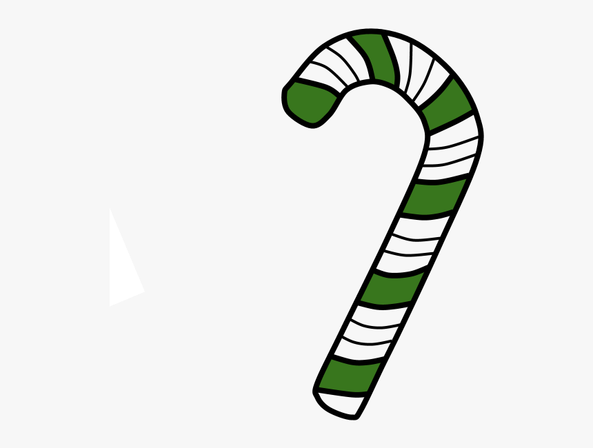 Candy Cane, Stripes, Green, White - Candy Red And White Png, Transparent Png