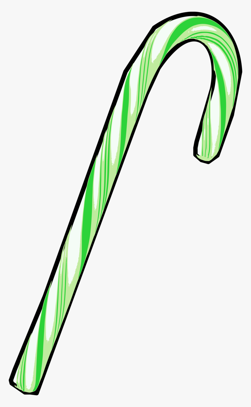Green Candy Cane, HD Png Download