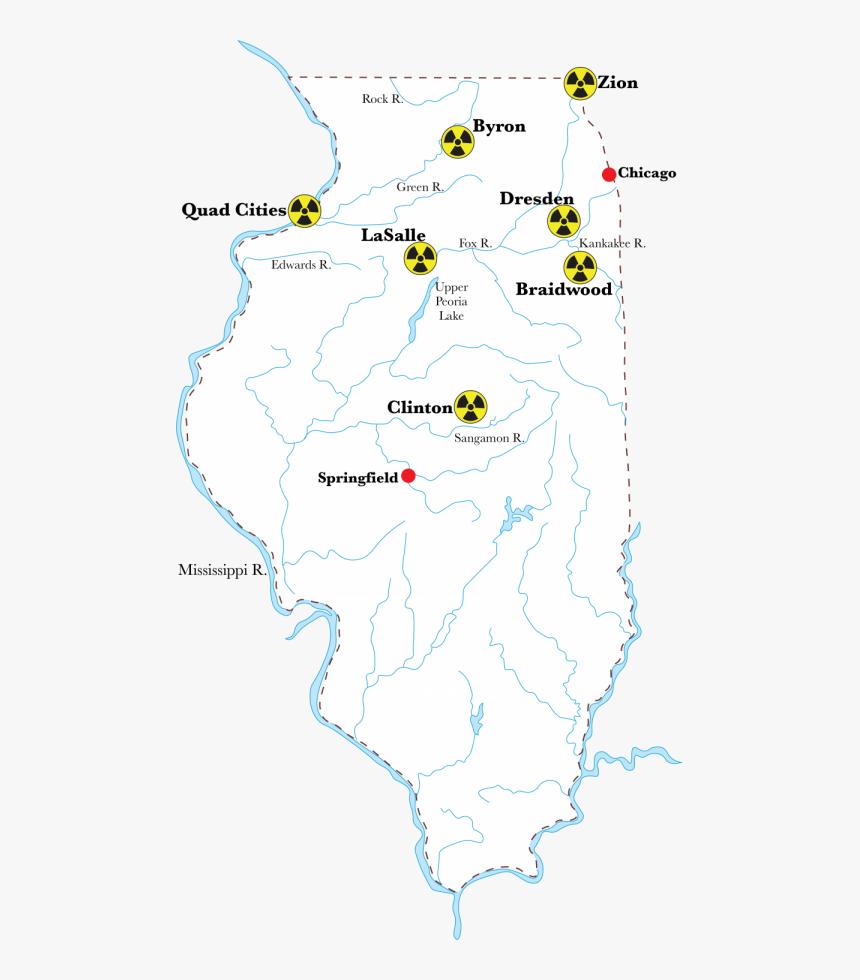 The Dresden And Braidwood Reactors Are Two That The - Nuclear Power Plants In Illinois, HD Png Download