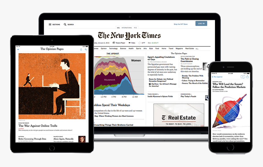 View The New York Times From Any Digital Device - New York Times Digitale, HD Png Download
