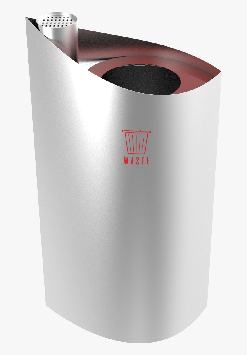 Katyn Sst Urban Outdoor Stainless Steel Trash Bin With - Plastic, HD Png Download
