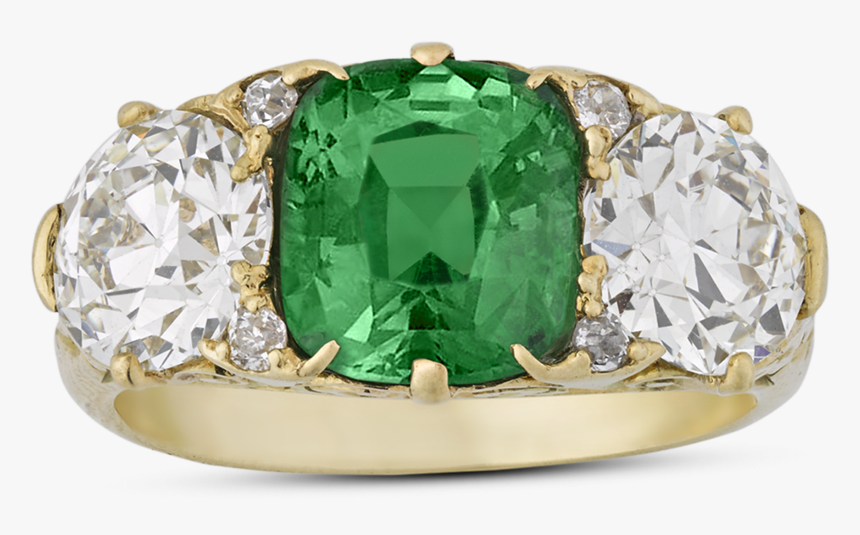 Transparent Garnet Png - Antique Demantoid Garnet Ring, Png Download
