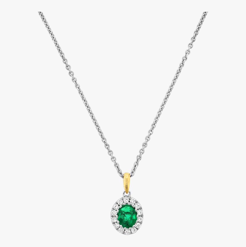 Spark Creations Emerald & Diamond Necklace - Locket, HD Png Download