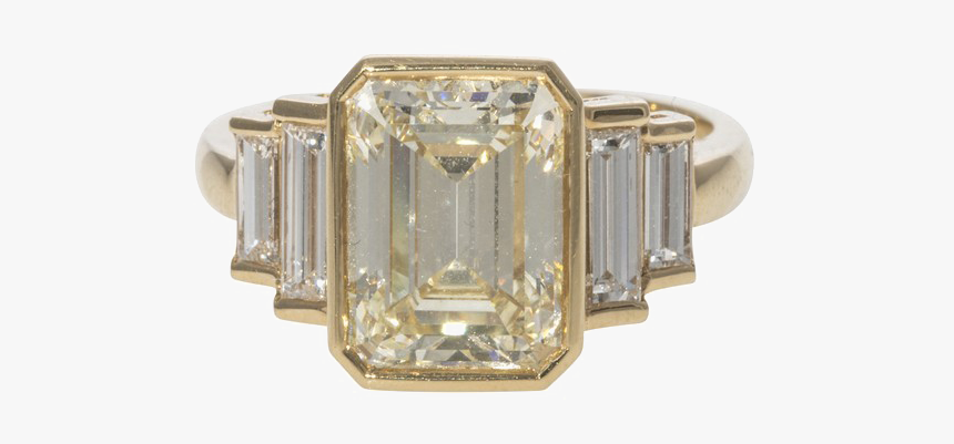 Emerald Png Image Background - Engagement Ring, Transparent Png