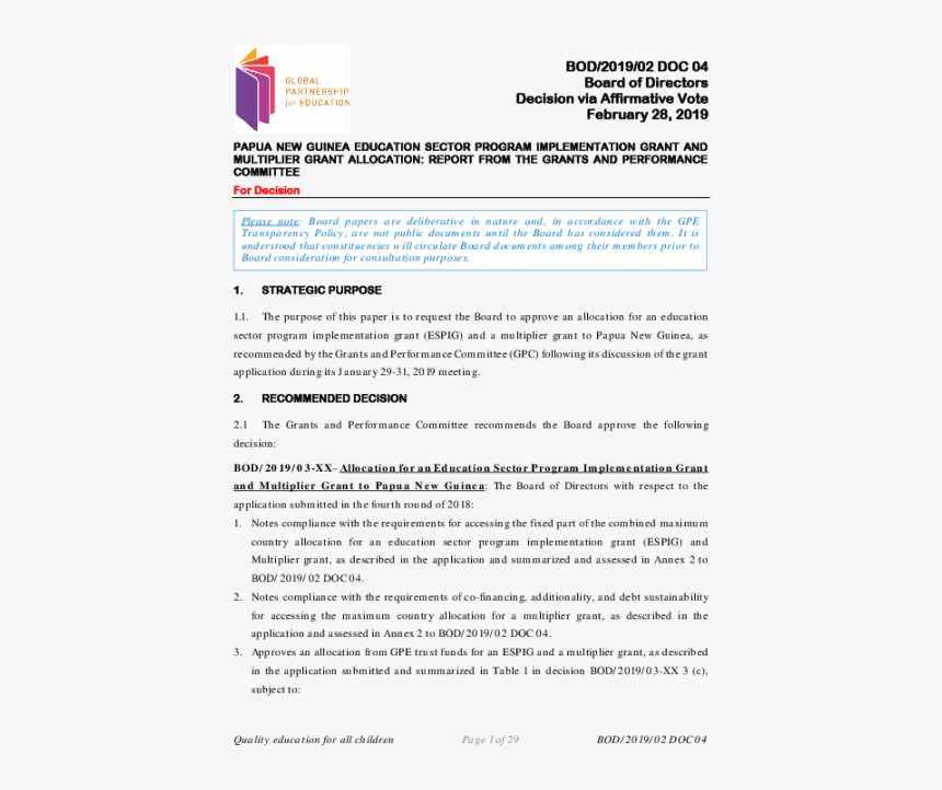 Global Partnership For Education, HD Png Download