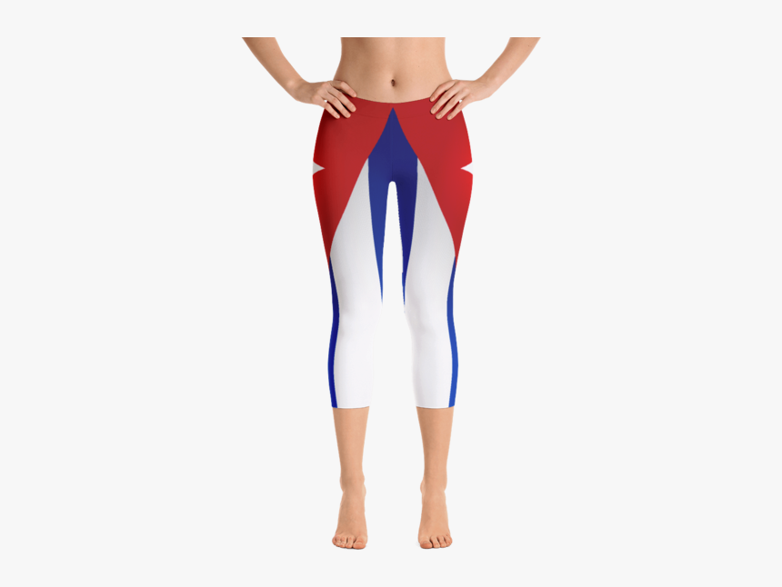 Cuba Flag Leggings - Purple And Green Striped Tights, HD Png Download
