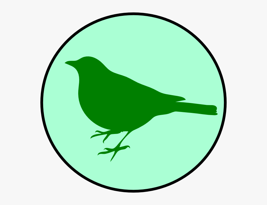 Emerald Circle Bird Svg Clip Arts - Blue Bird Silhouette Png, Transparent Png