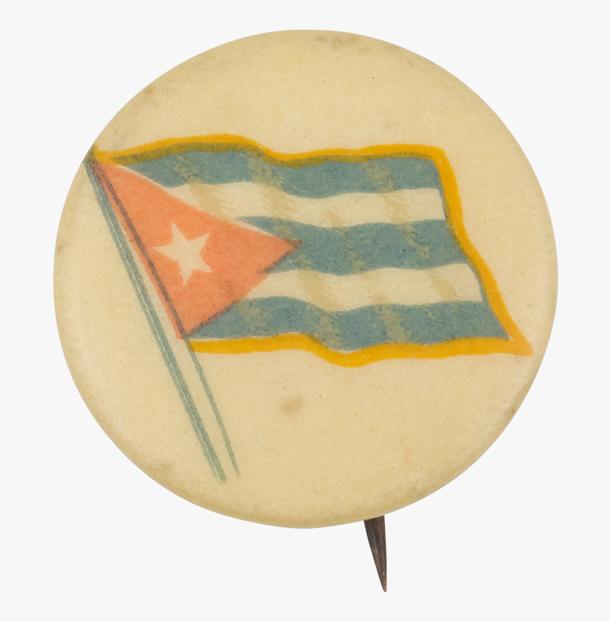Cuba Flag On White Art Button Museum - Earthenware, HD Png Download