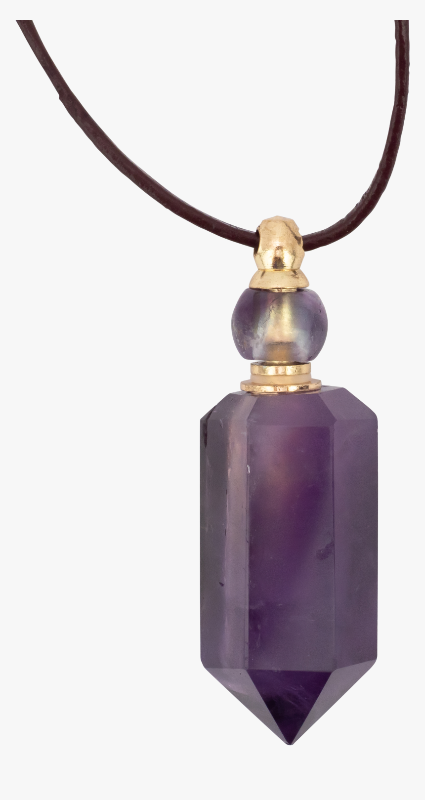 *zengo Amethyst Crystal Vial Necklace, HD Png Download
