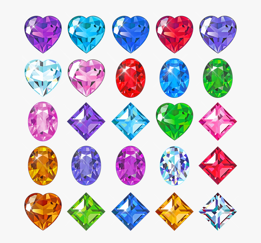 Gems, Diamonds, Rubies, Emeralds, Amethyst, Jewelry - Pietra Preziosa Vettoriale, HD Png Download