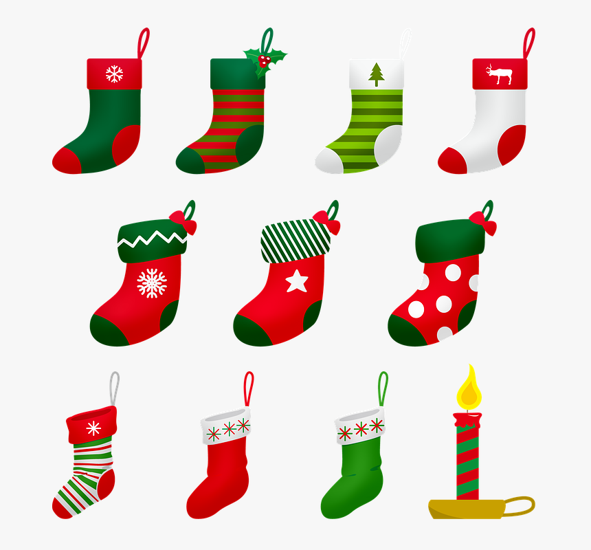 Christmas Stocking, Christmas Candle, Christmas, Advent - Christmas Day, HD Png Download