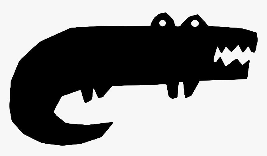 Crocodile Alligator Silhouette Clip Art - Silhouette Crocodile Png, Transparent Png