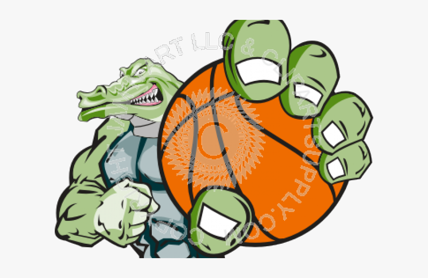 Basketball Clipart Gator - Gator With Soccer Ball, HD Png Download