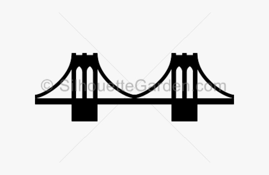 Transparent Bridge Clip Art - Brooklyn Bridge Clip Art, HD Png Download
