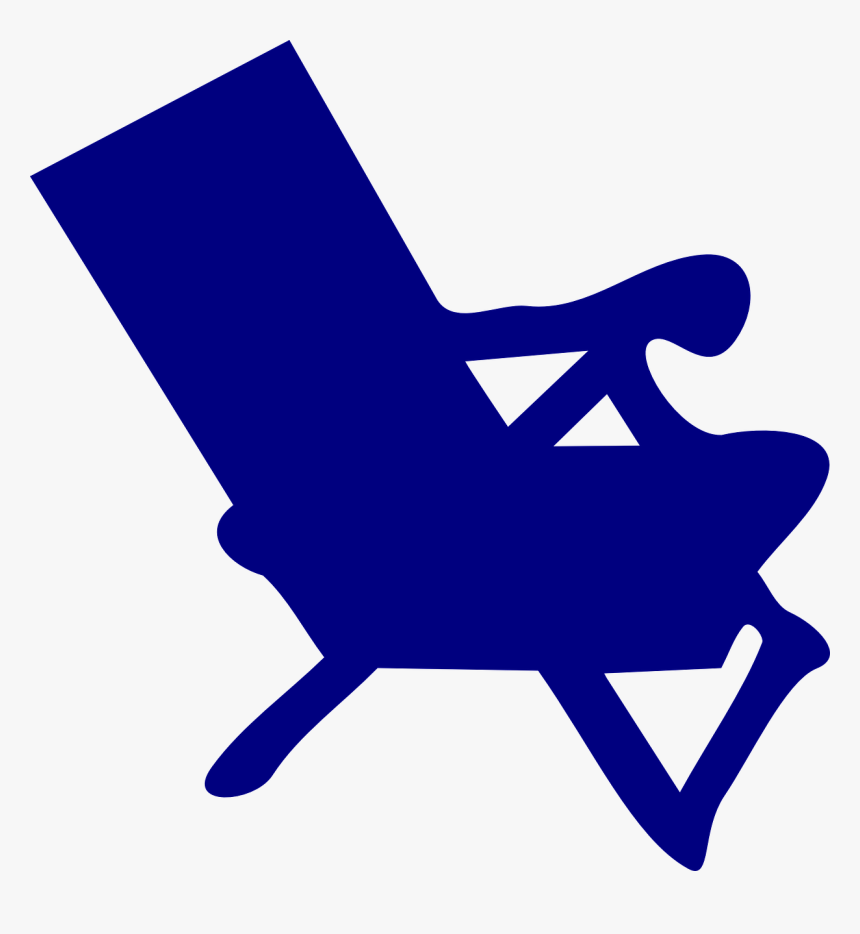 Beach Chair Silhouette Png, Transparent Png