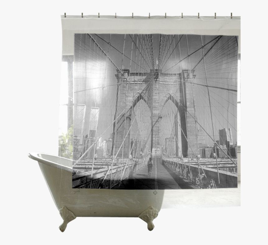 World Destinations Shower Curtains, Brooklyn-0 - Shower Curtains, HD Png Download
