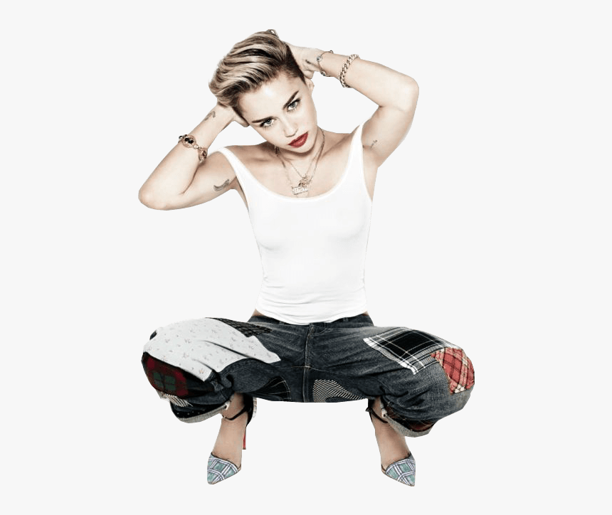 Miley Cyrus Kneeling Down - Miley Cyrus Png, Transparent Png