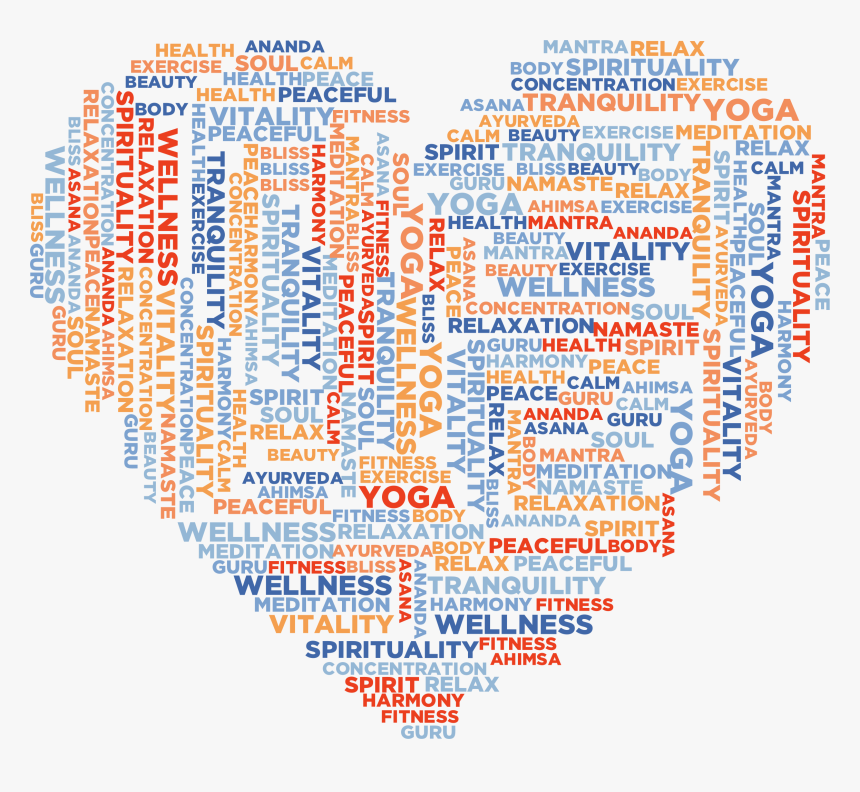 Yoga Love Word Cloud Clip Arts - Healthy Body Healthy Mind Happy Life, HD Png Download