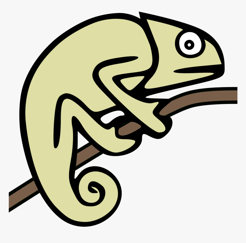 Yellow Chameleon Cartoon Png, Transparent Png