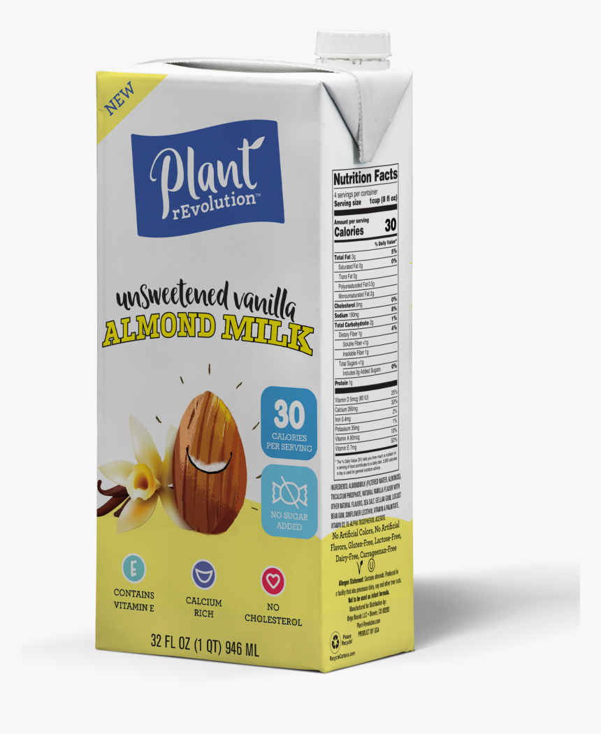 Pr Us Van Unswet Almd 1221 - Plant Revolution Almond Milk, HD Png Download