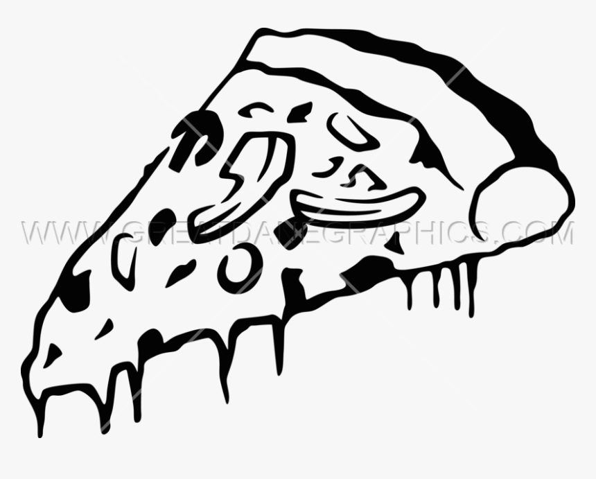 Transparent Pizza Clipart - Pizza Slice Clipart Black And White, HD Png Download