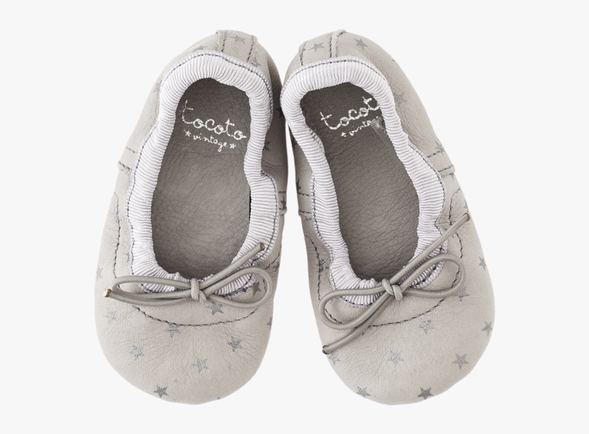 Tocoto Vintage Grey Stars Baby Ballerina - Slip-on Shoe, HD Png Download