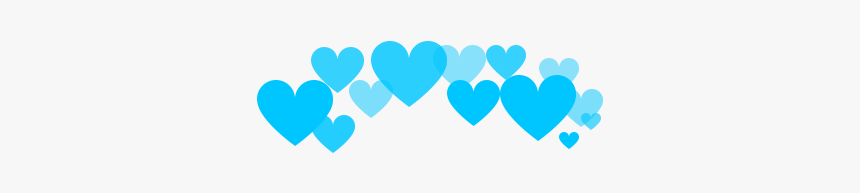 Blue, Hearts, And Overlay Image - Blue Hearts Over Head, HD Png Download