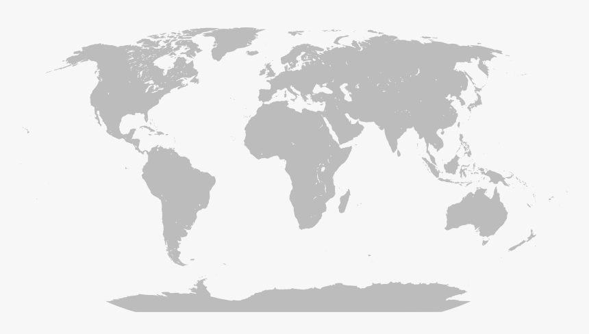 Blank Large World Map, HD Png Download