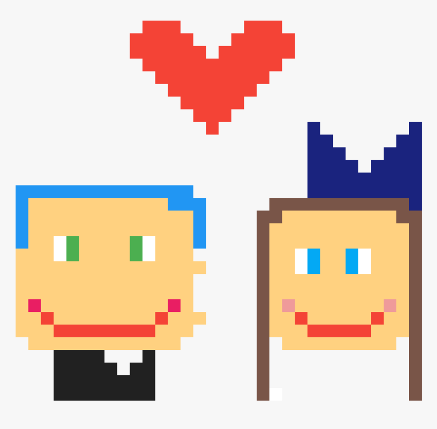 The Two Love Birds Who Kissed - Coffee Cup Pixel Art, HD Png Download