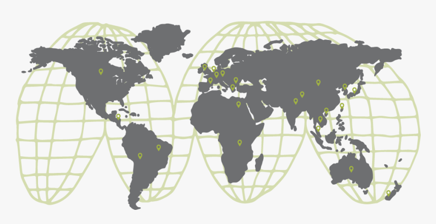 Map Of The World Showing Distributions Of Graduates - World Map Vector Minimalist, HD Png Download