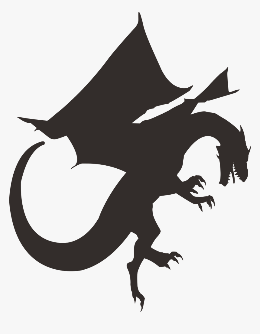 Dragon - Dragon Silhouette No Background, HD Png Download