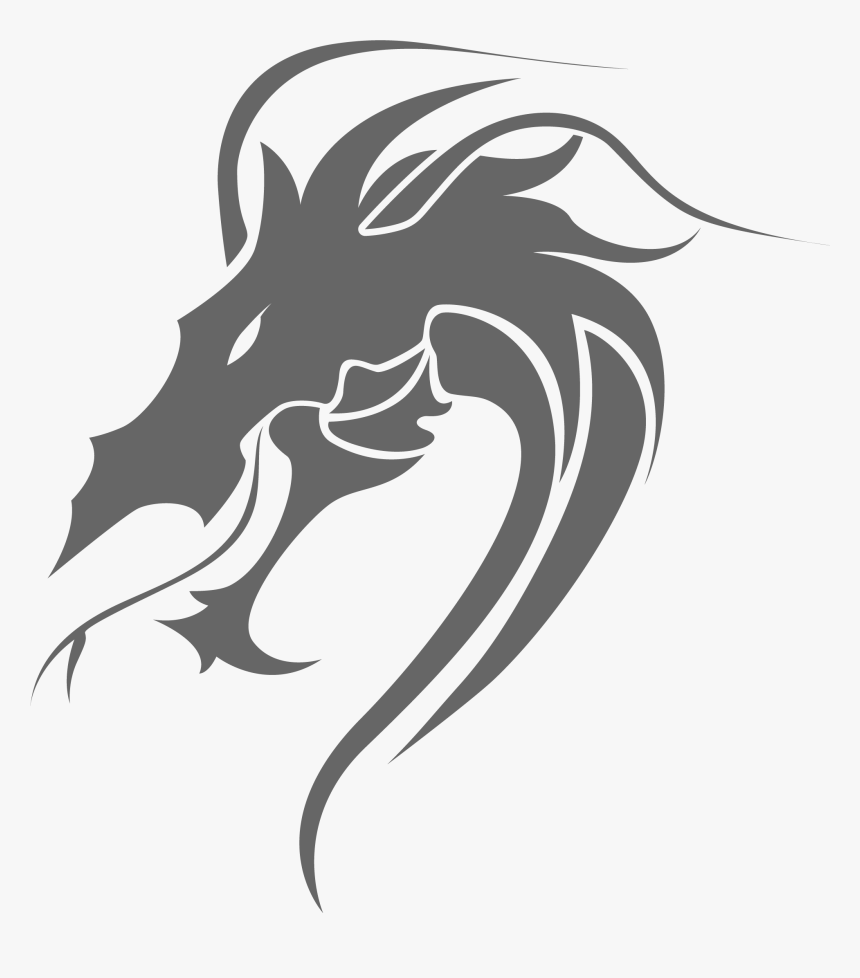 Dragon Tattoos Png Transparent Images - Transparent Dragon Head Logo, Png Download