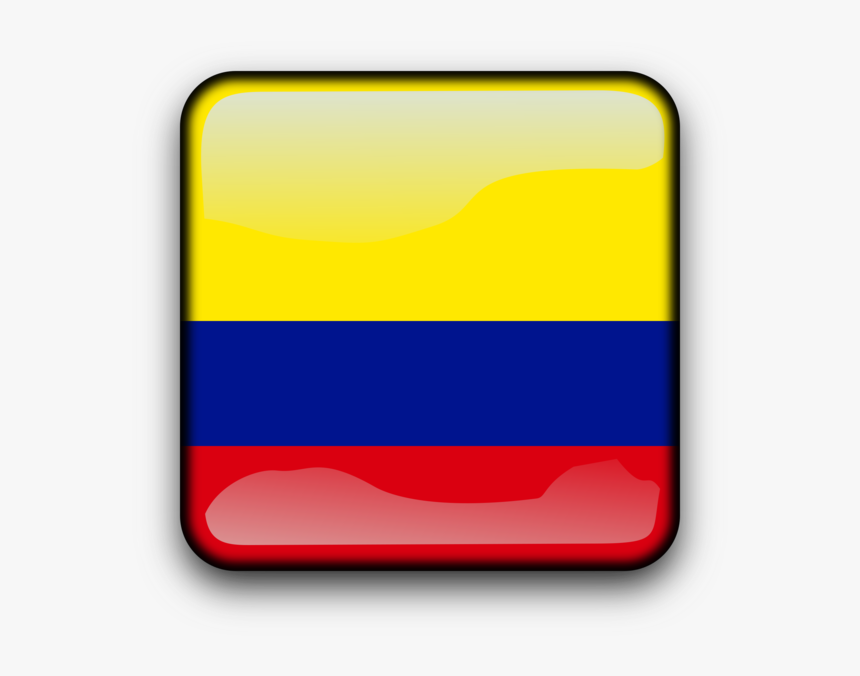 Square,yellow,line - Boton Bandera Colombia Png, Transparent Png