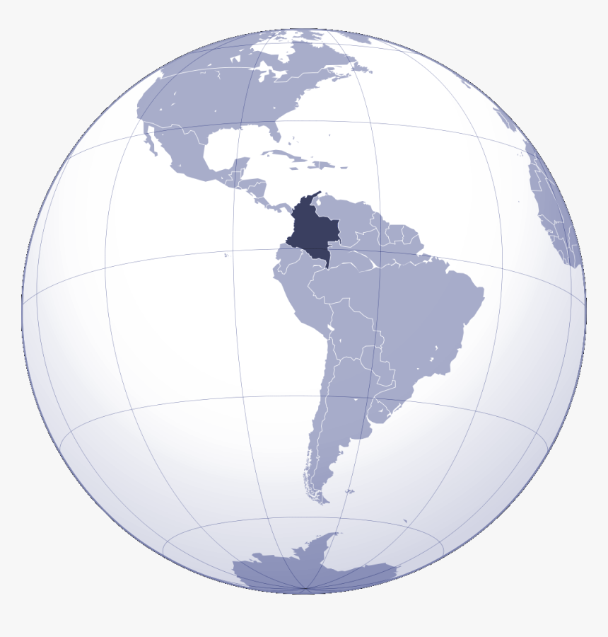 Where Is Colombia Located Large Map - Donde Esta Situada Colombia, HD Png Download