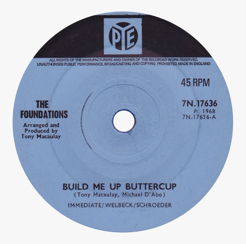 Build Me Up Buttercup By The Foundations Uk Vinyl Side-a - Pye Records, HD Png Download