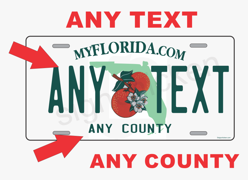 Transparent License Plate Png - Florida State License Plate, Png Download
