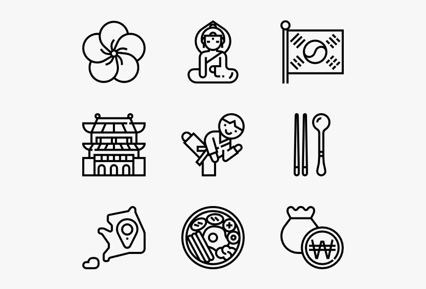Korean Icon Png, Transparent Png