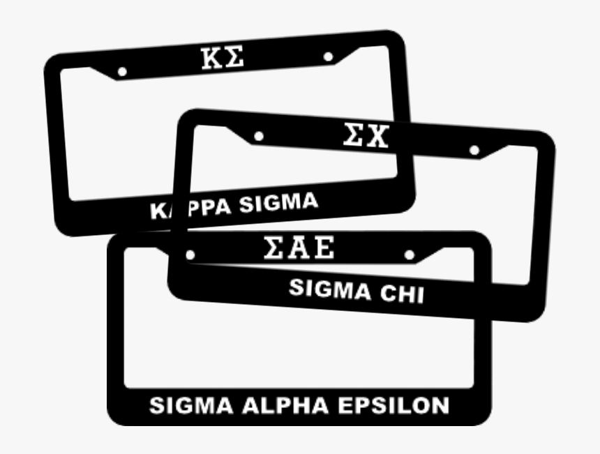 Fraternity License Plate Frames - Licence Plate Frame, HD Png Download