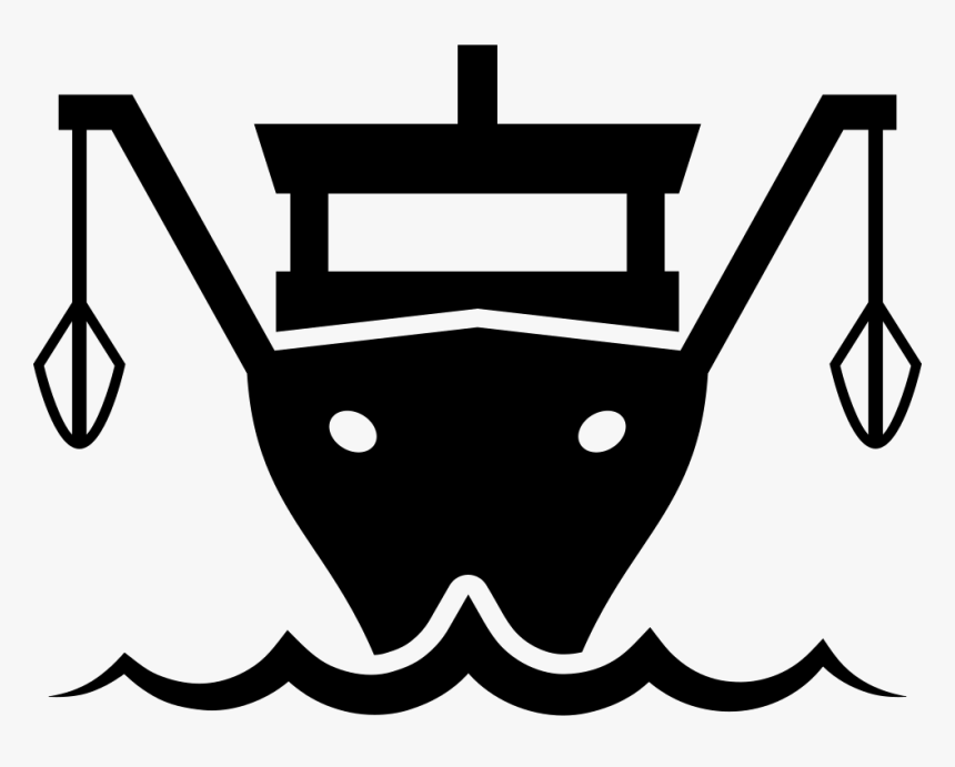 Fishing Boat - Black Fishing Boat Png, Transparent Png