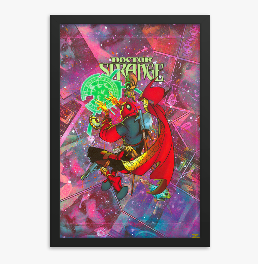 Deadpool Doctor Strange Variant Comic Canvas Framed - Painting, HD Png Download