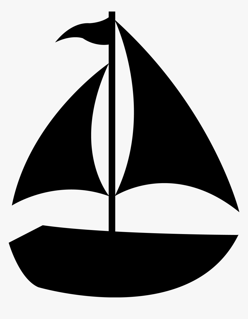 Sailboat Silhouette Ship Clip Art - Sailboat Silhouette Clip Art, HD Png Download