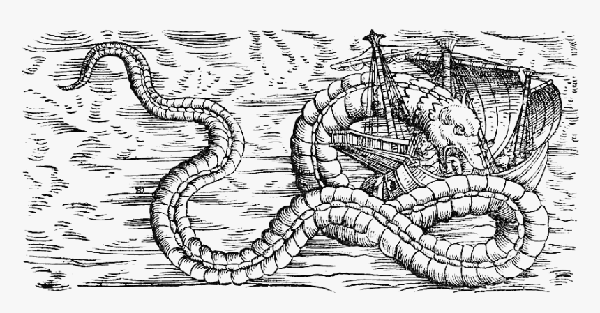 Great American Sea Serpent , Png Download - Falmouth Bay Sea Monster, Transparent Png