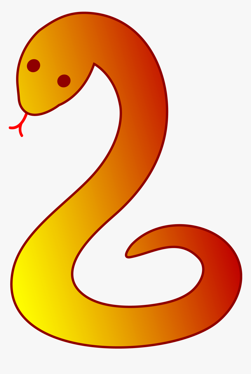 Snake Clipart Vintage - Orange Snake Clipart, HD Png Download