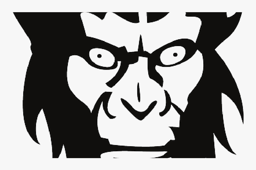 Monkey, Face, Animal, Creepy, Fur, Serious Public Domain - Monkey Face Siluet Png, Transparent Png
